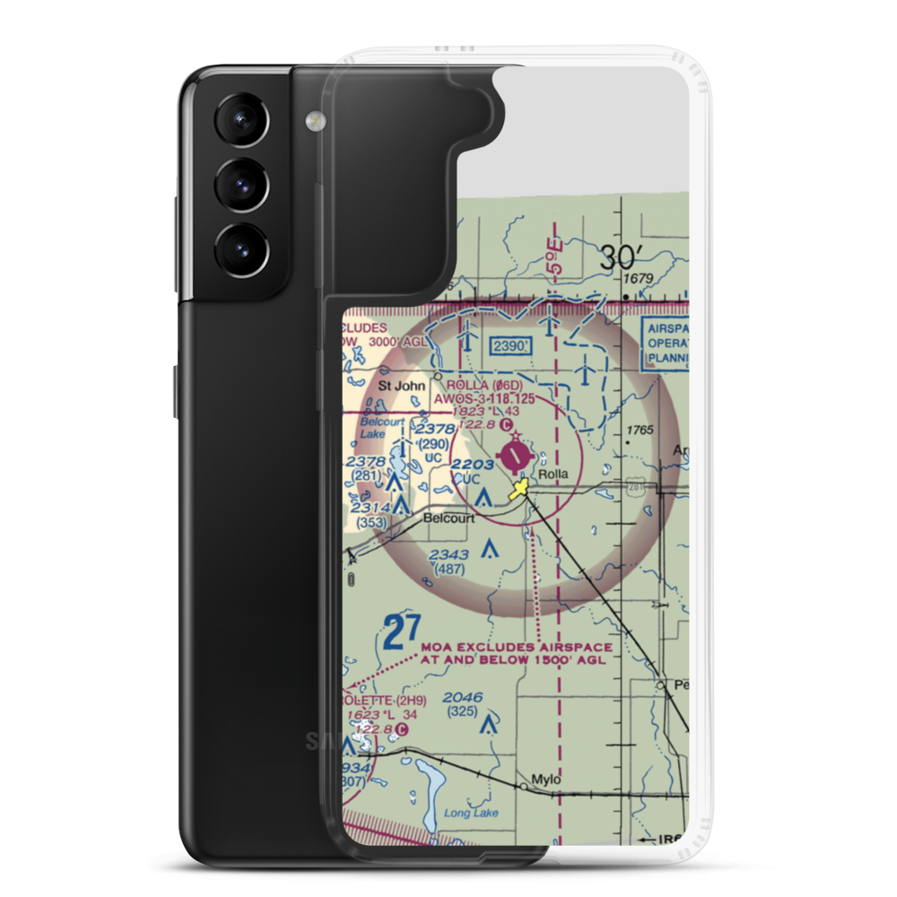 Rolla Municipal Airport (06D) VFR Sectional Samsung Case Samsung Galaxy S21 Plus model shown