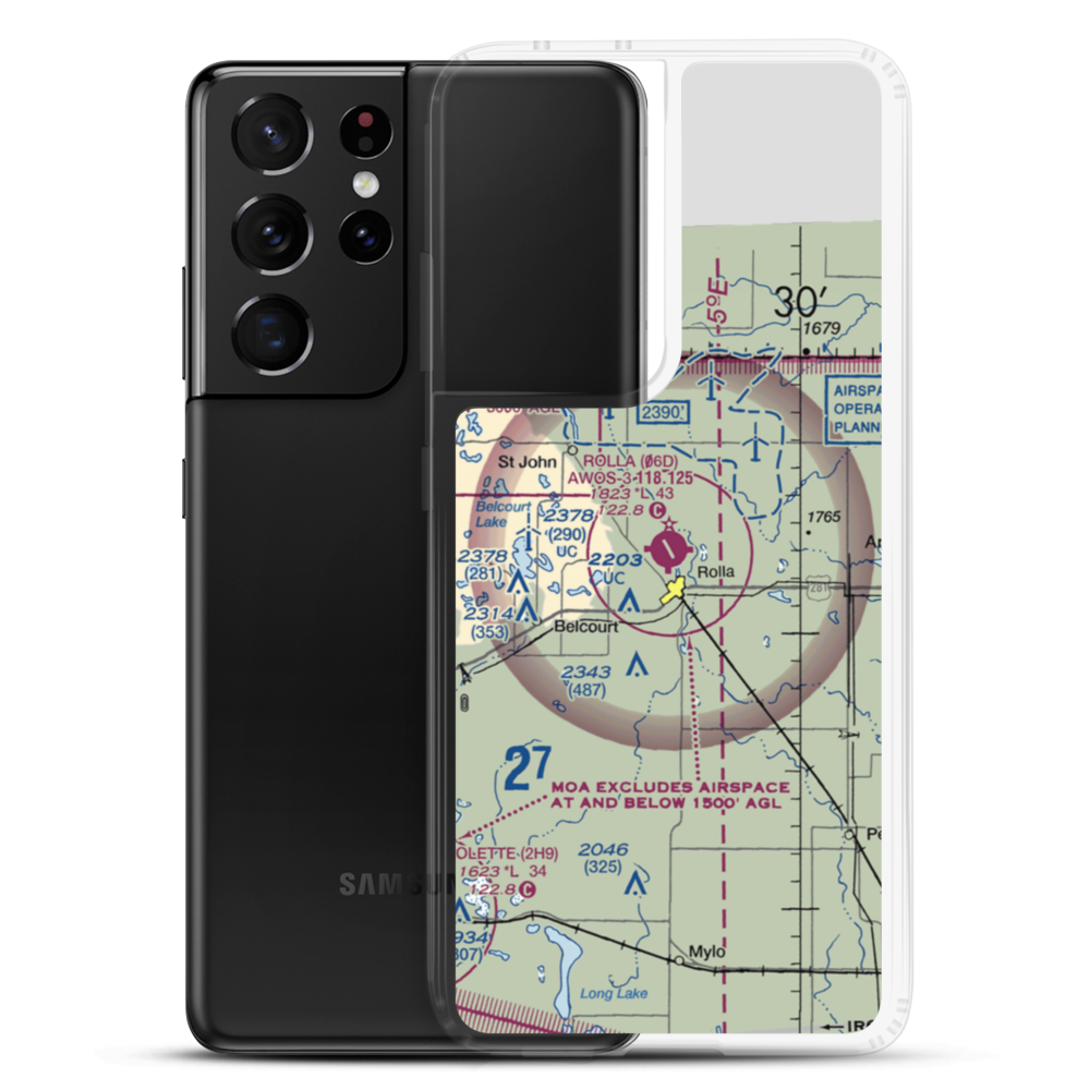 Rolla Municipal Airport (06D) VFR Sectional Samsung Case Samsung Galaxy S21 Ultra model shown