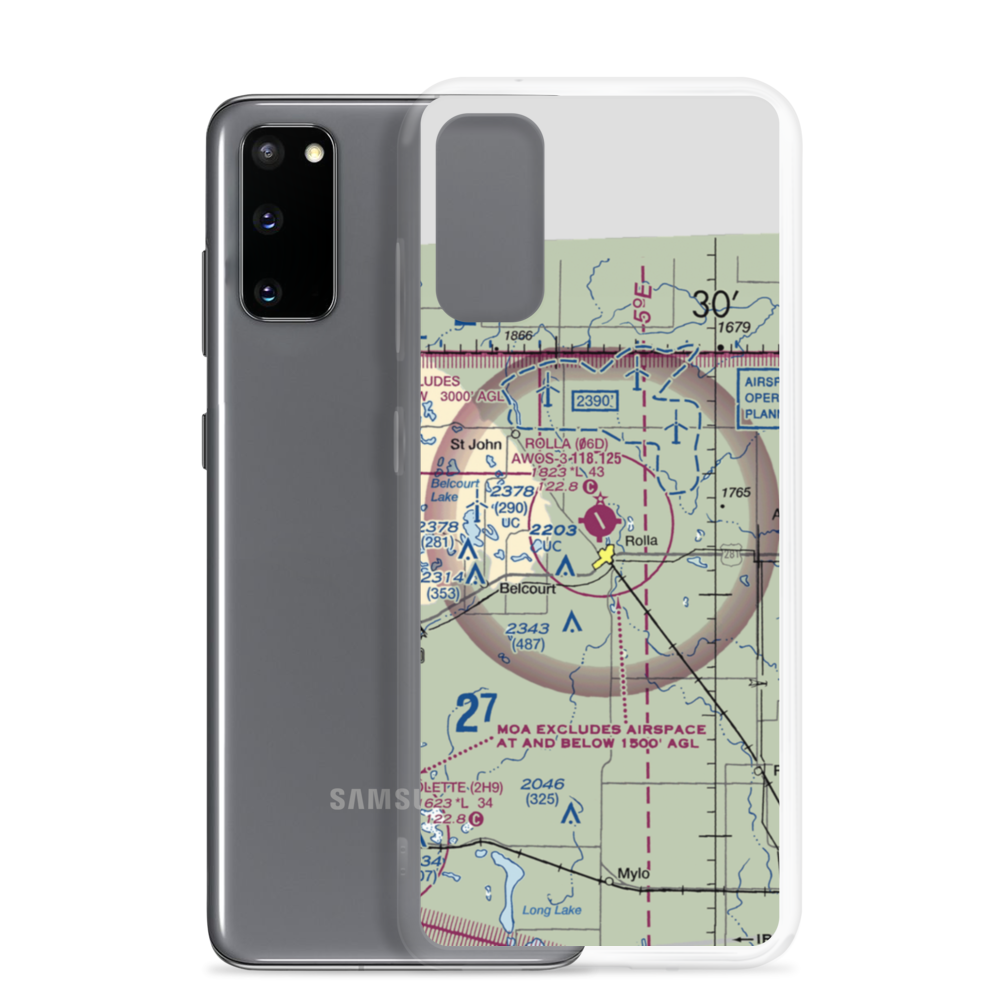 Rolla Municipal Airport (06D) VFR Sectional Samsung Case Samsung Galaxy S20 model shown