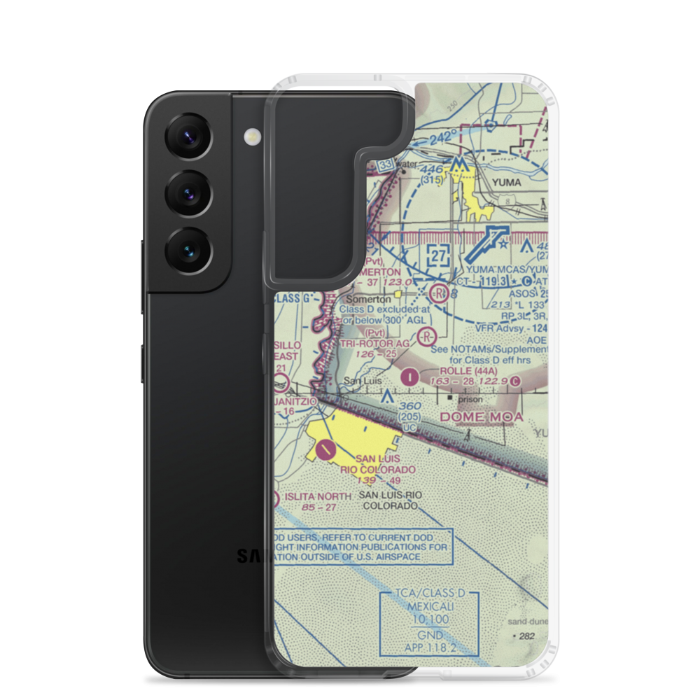 Rolle Airfield (44A) VFR Sectional Samsung Case Samsung Galaxy S22 model shown