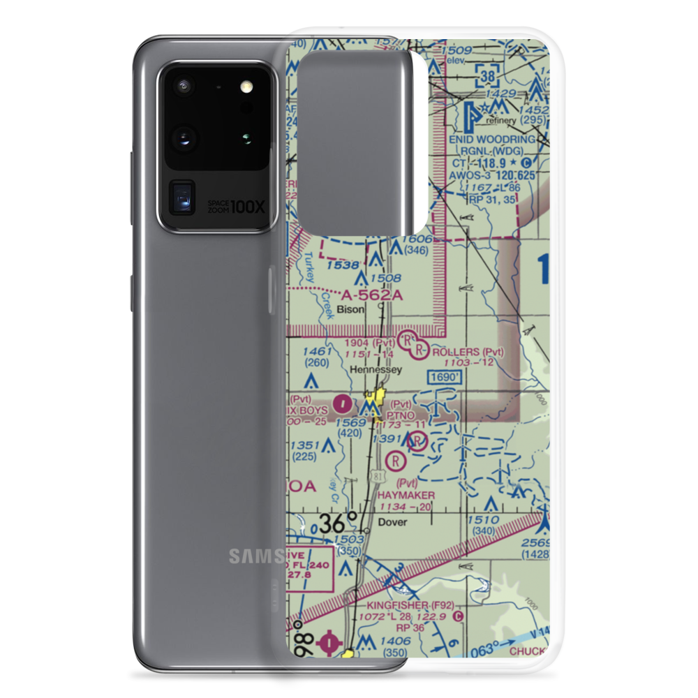 Rollers Airport (OK48) VFR Sectional Samsung Case Samsung Galaxy S20 Ultra model shown