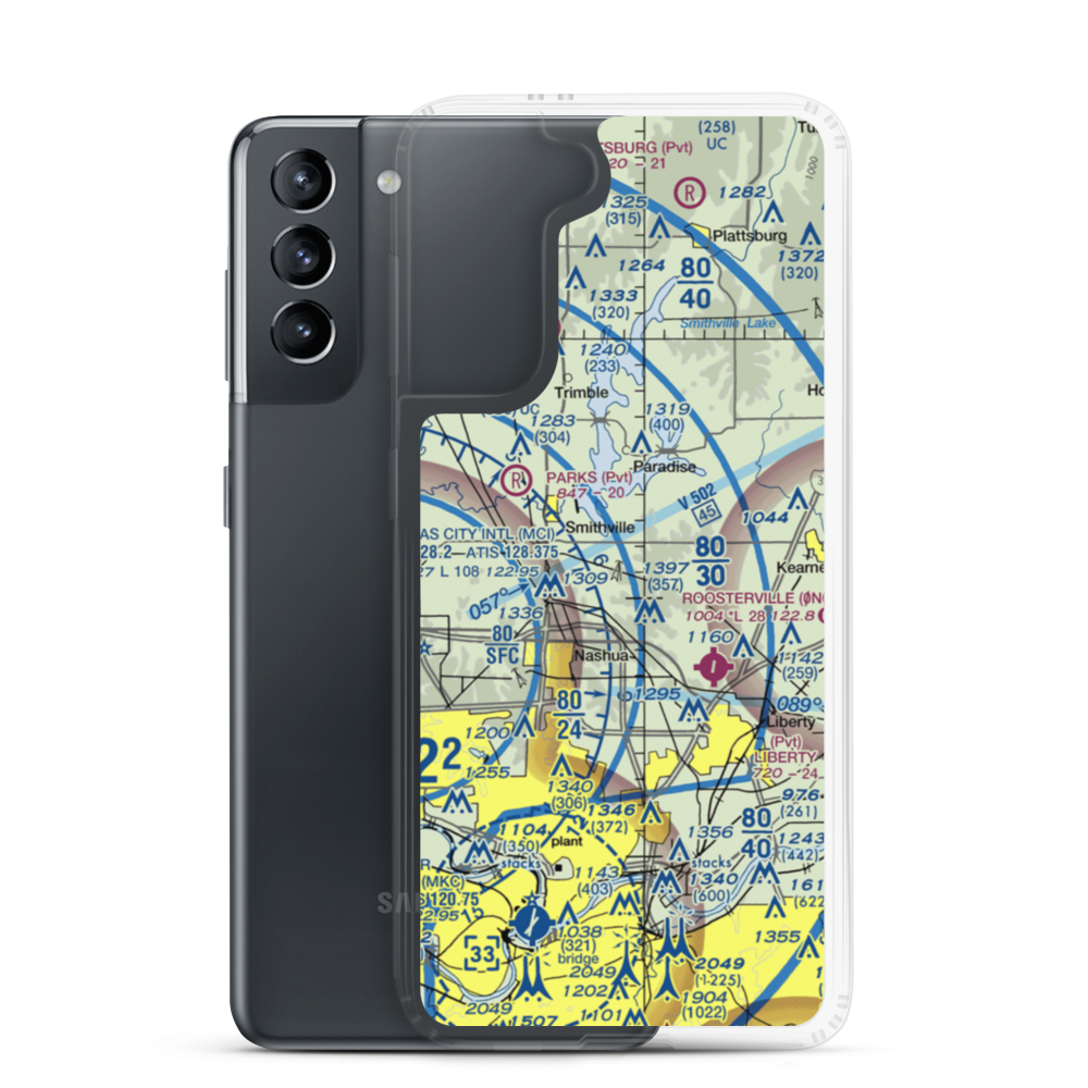 Rollert Farm Airport (29MO) VFR Sectional Samsung Case Samsung Galaxy S21 model shown