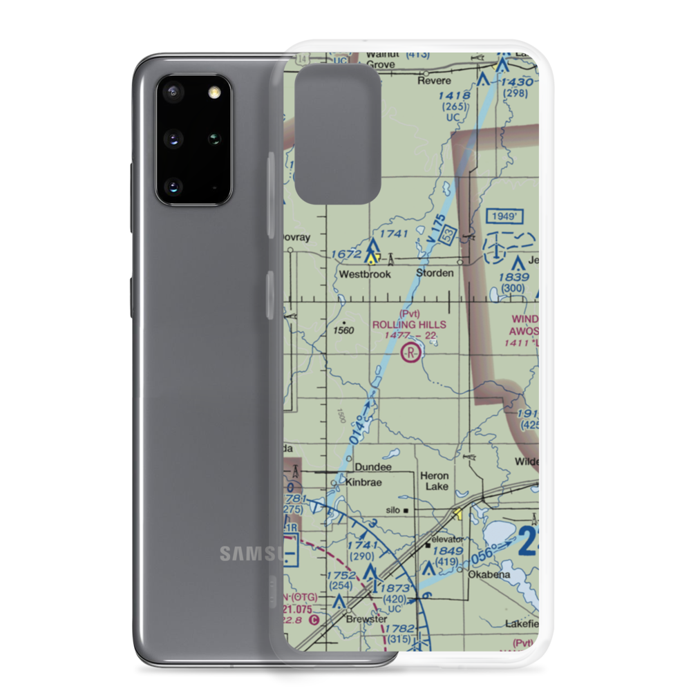 Rolling Hills Airport (3MN4) VFR Sectional Samsung Case Samsung Galaxy S20 Plus model shown