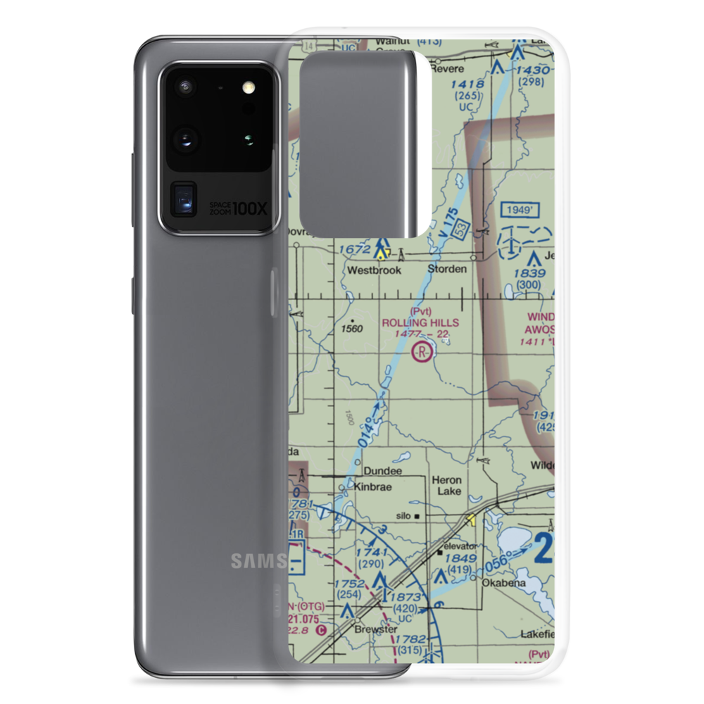 Rolling Hills Airport (3MN4) VFR Sectional Samsung Case Samsung Galaxy S20 Ultra model shown