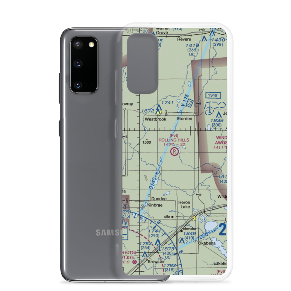 Rolling Hills Airport (3MN4) VFR Sectional Samsung Case Samsung Galaxy S20 model shown