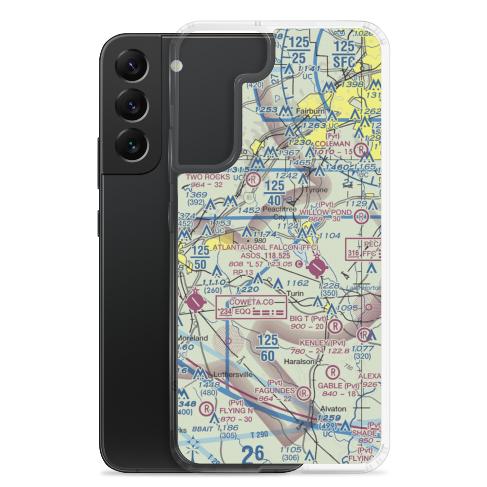 Rolling Meadows Airfield (29GA) VFR Sectional Samsung Case Samsung Galaxy S22 Plus model shown