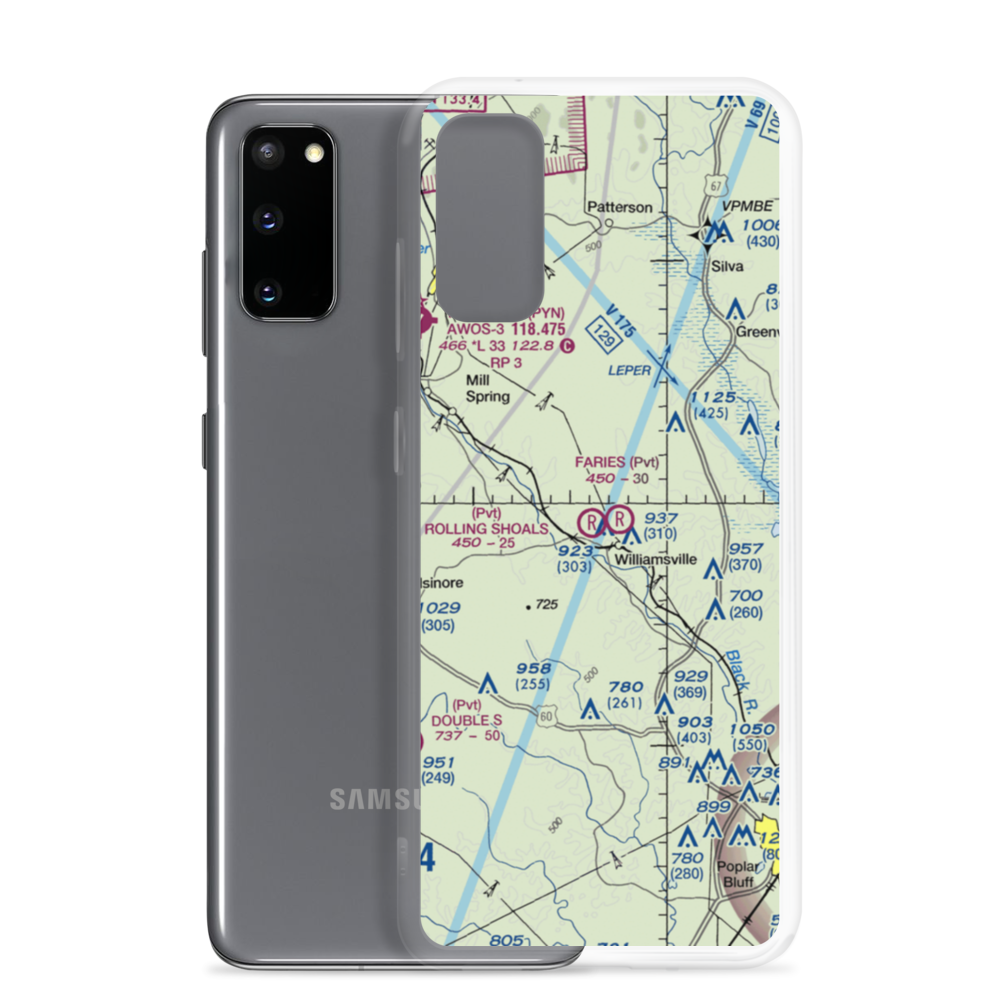Rolling Shoals Farm Airport (MO73) VFR Sectional Samsung Case Samsung Galaxy S20 model shown