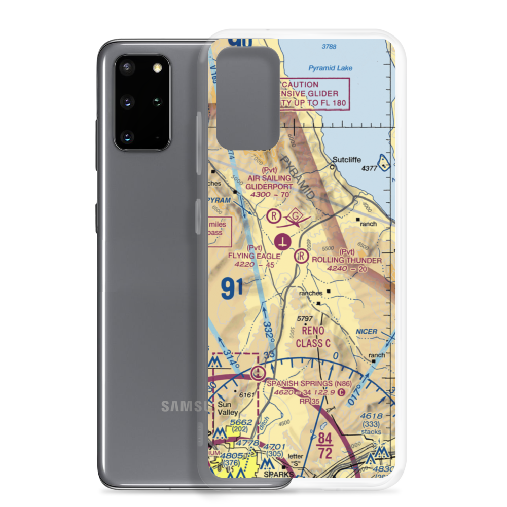 Rolling Thunder Airport (NV96) VFR Sectional Samsung Case Samsung Galaxy S20 Plus model shown