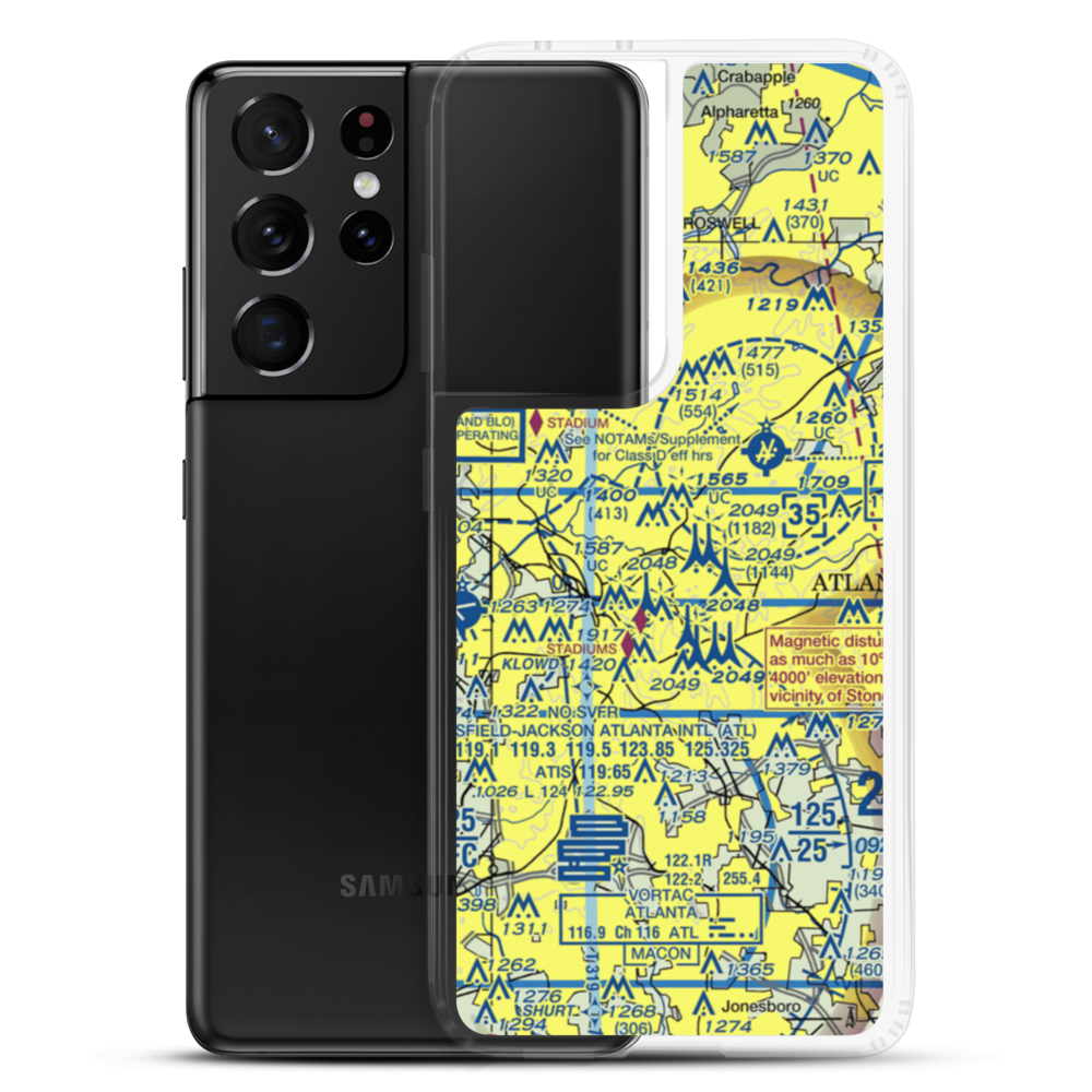 Rollins Airport (GA53) VFR Sectional Samsung Case Samsung Galaxy S21 Ultra model shown