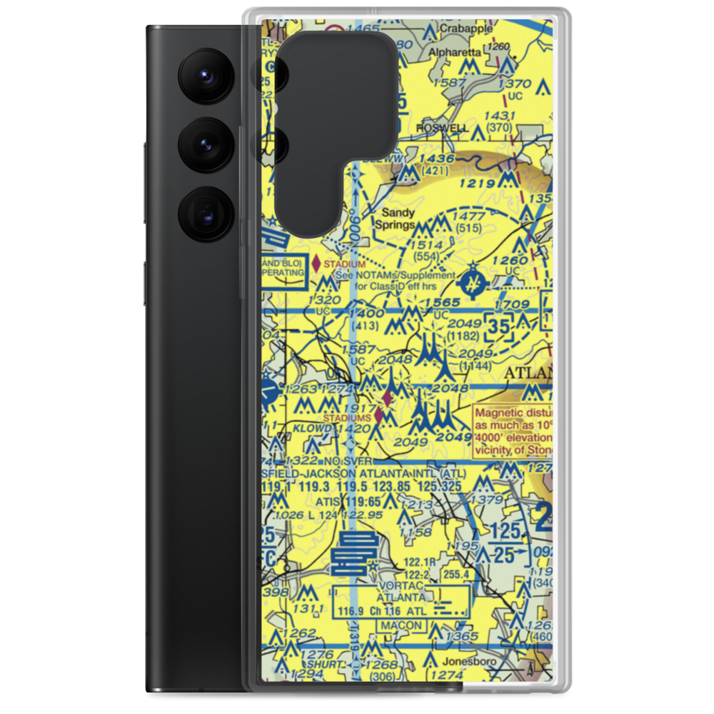 Rollins Airport (GA53) VFR Sectional Samsung Case Samsung Galaxy S22 Ultra model shown