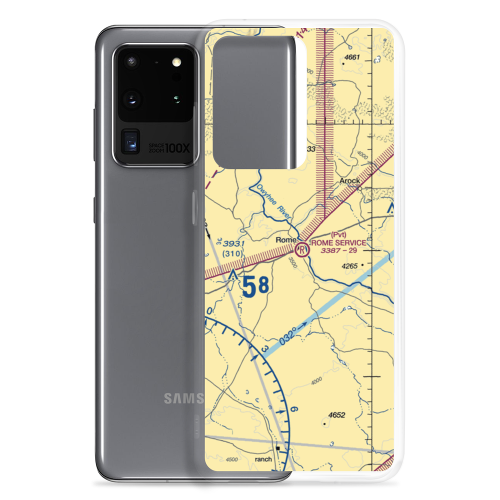 Rome Service Airport (0OR6) VFR Sectional Samsung Case Samsung Galaxy S20 Ultra model shown