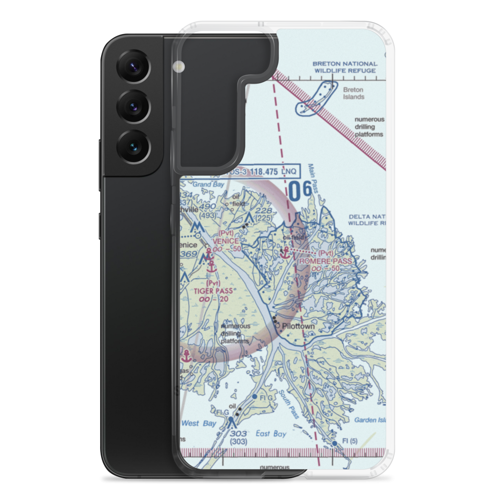 Romere Pass Seaplane Base (7LA7) VFR Sectional Samsung Case Samsung Galaxy S22 Plus model shown