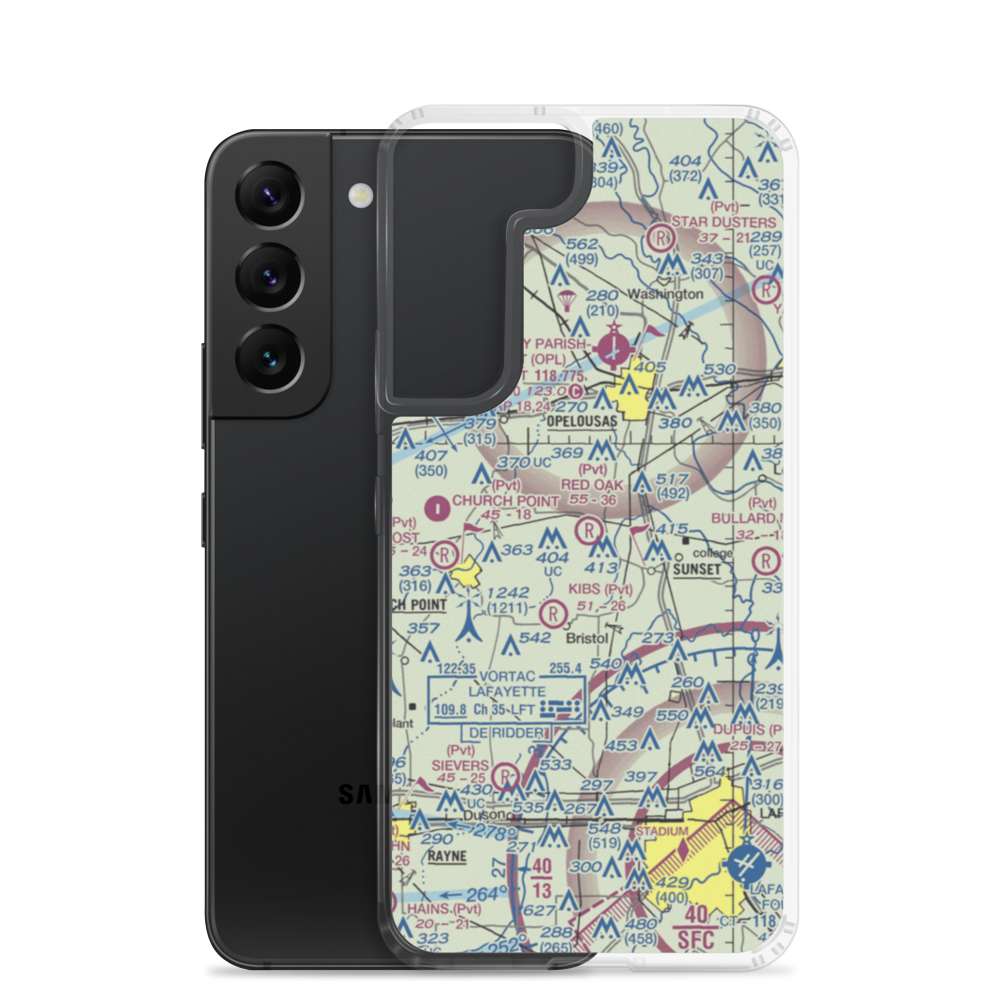 Ron Airport (5LA9) VFR Sectional Samsung Case Samsung Galaxy S22 model shown