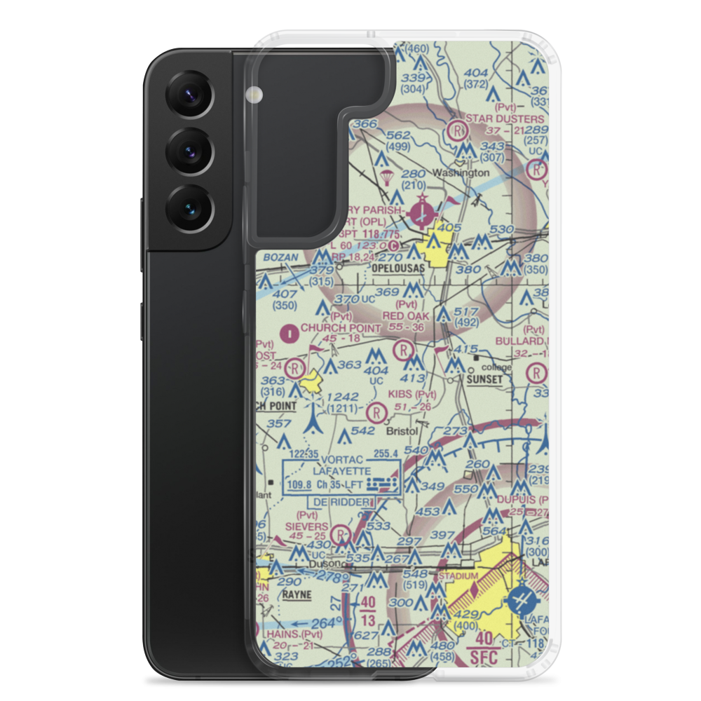 Ron Airport (5LA9) VFR Sectional Samsung Case Samsung Galaxy S22 Plus model shown