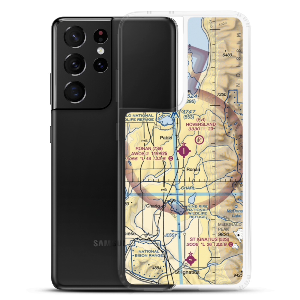 Ronan Airport (7S0) VFR Sectional Samsung Case Samsung Galaxy S21 Ultra model shown