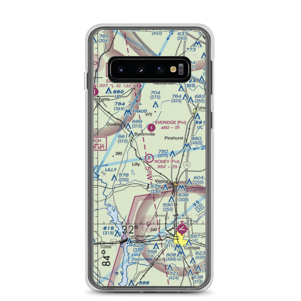 Roney Farms Airport (5GA6) VFR Sectional Samsung Case Samsung Galaxy S10 model shown