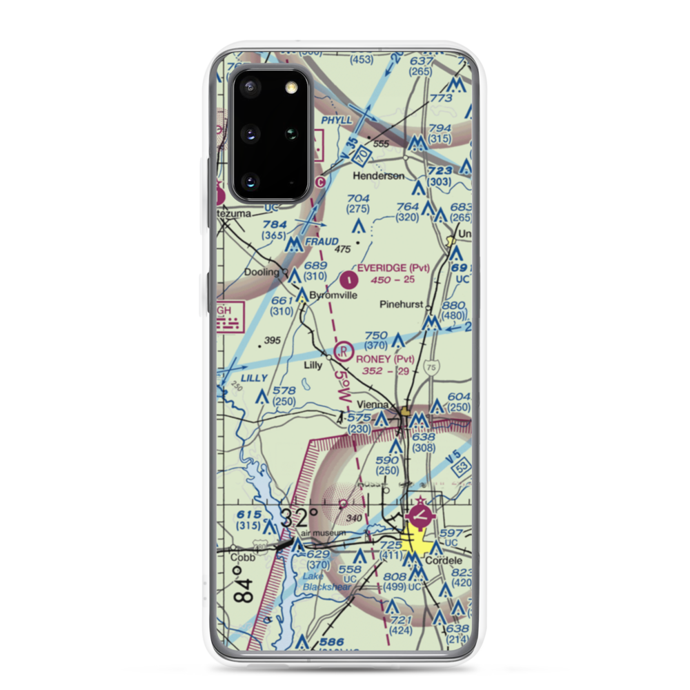 Roney Farms Airport (5GA6) VFR Sectional Samsung Case Samsung Galaxy S20 Plus model shown