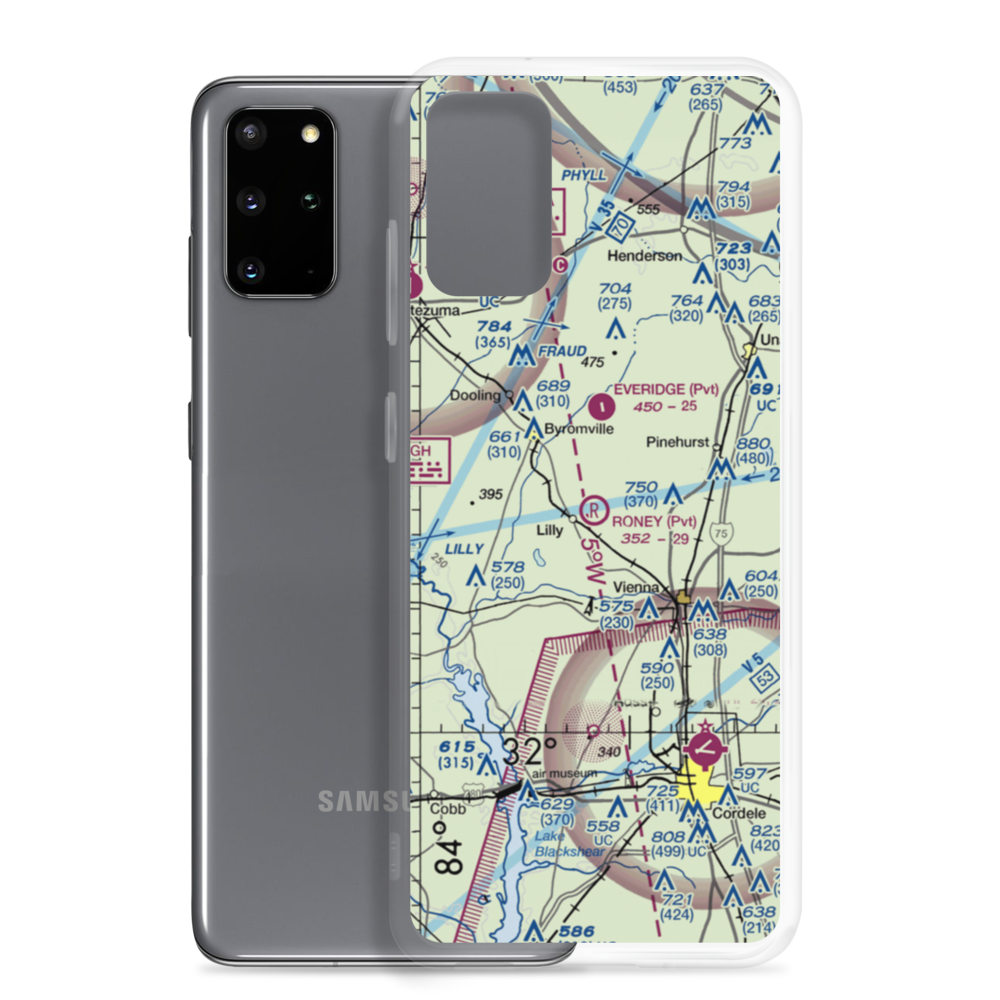 Roney Farms Airport (5GA6) VFR Sectional Samsung Case Samsung Galaxy S20 Plus model shown