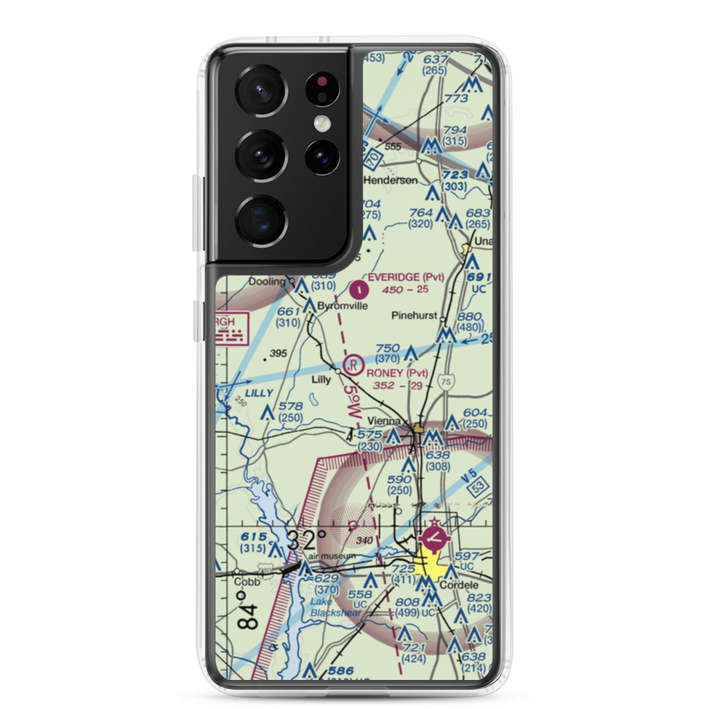 Roney Farms Airport (5GA6) VFR Sectional Samsung Case Samsung Galaxy S21 Ultra model shown