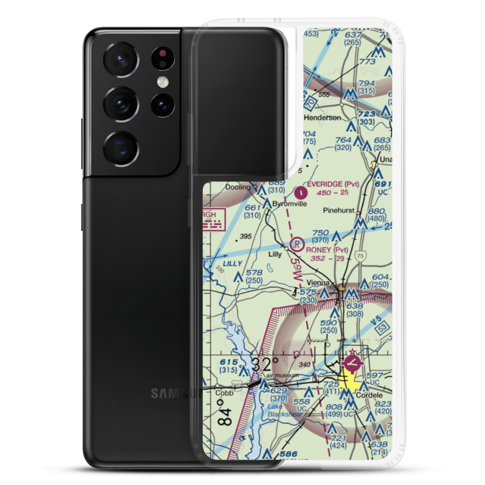 Roney Farms Airport (5GA6) VFR Sectional Samsung Case Samsung Galaxy S21 Ultra model shown