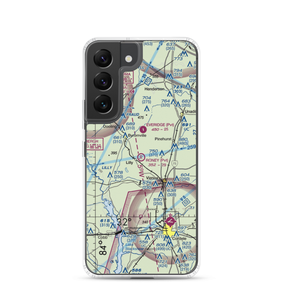 Roney Farms Airport (5GA6) VFR Sectional Samsung Case Samsung Galaxy S22 model shown