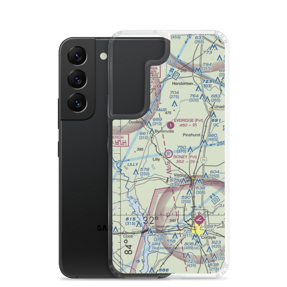 Roney Farms Airport (5GA6) VFR Sectional Samsung Case Samsung Galaxy S22 model shown