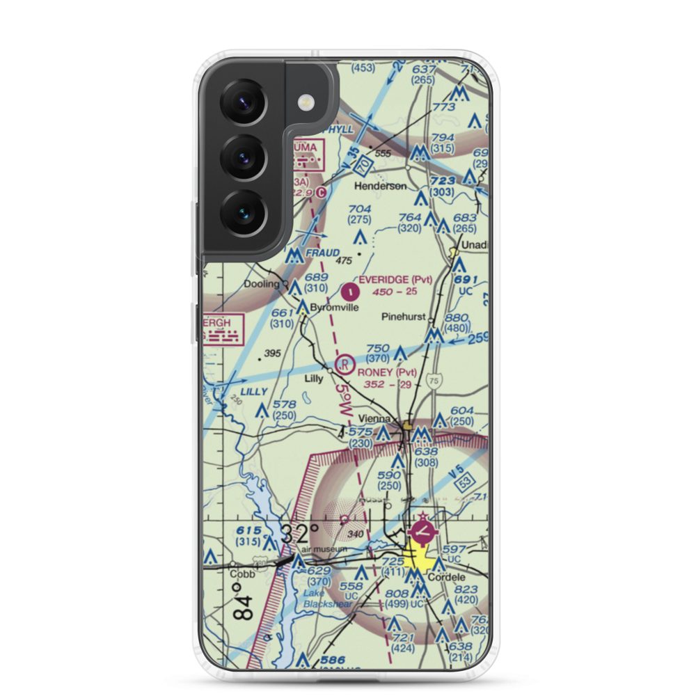 Roney Farms Airport (5GA6) VFR Sectional Samsung Case Samsung Galaxy S22 Plus model shown