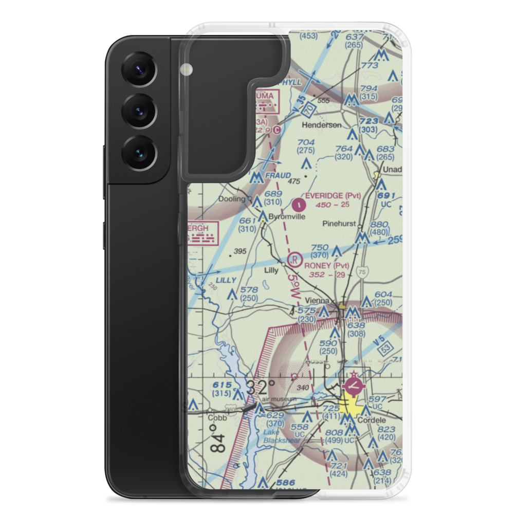 Roney Farms Airport (5GA6) VFR Sectional Samsung Case Samsung Galaxy S22 Plus model shown