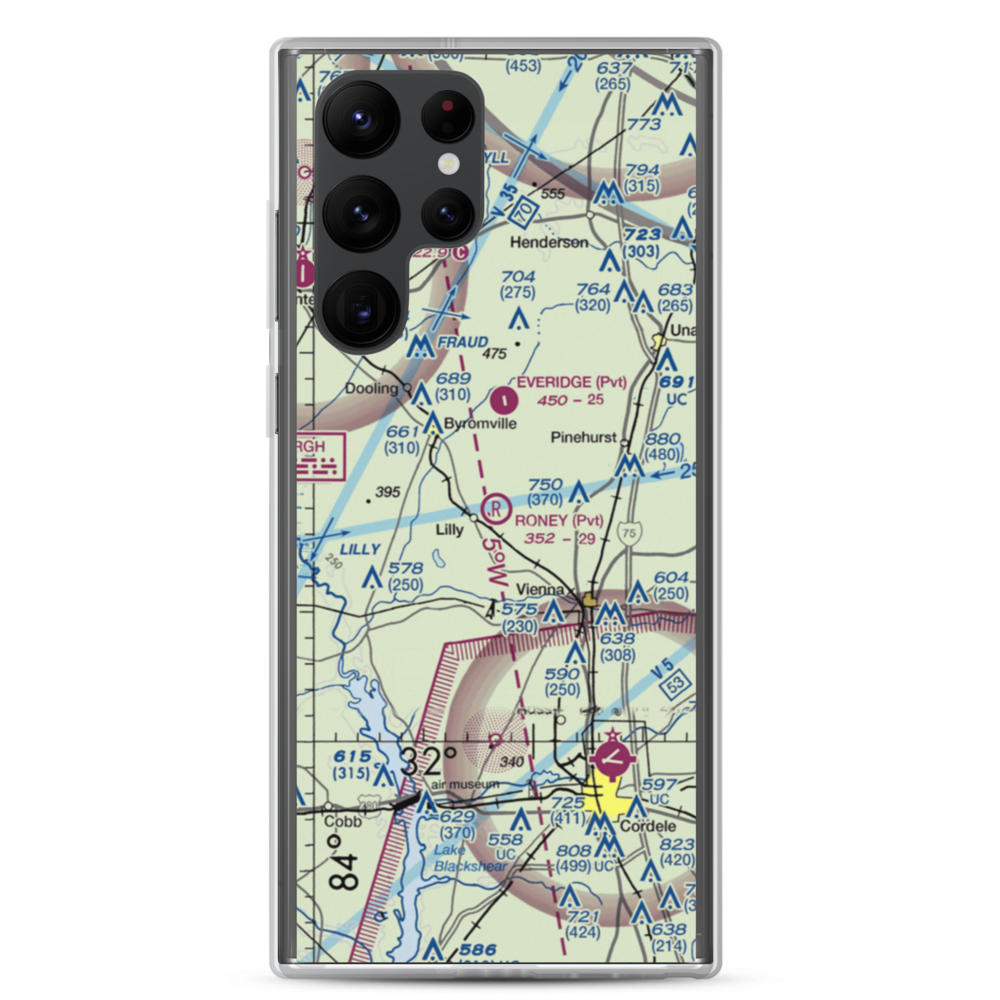 Roney Farms Airport (5GA6) VFR Sectional Samsung Case Samsung Galaxy S22 Ultra model shown