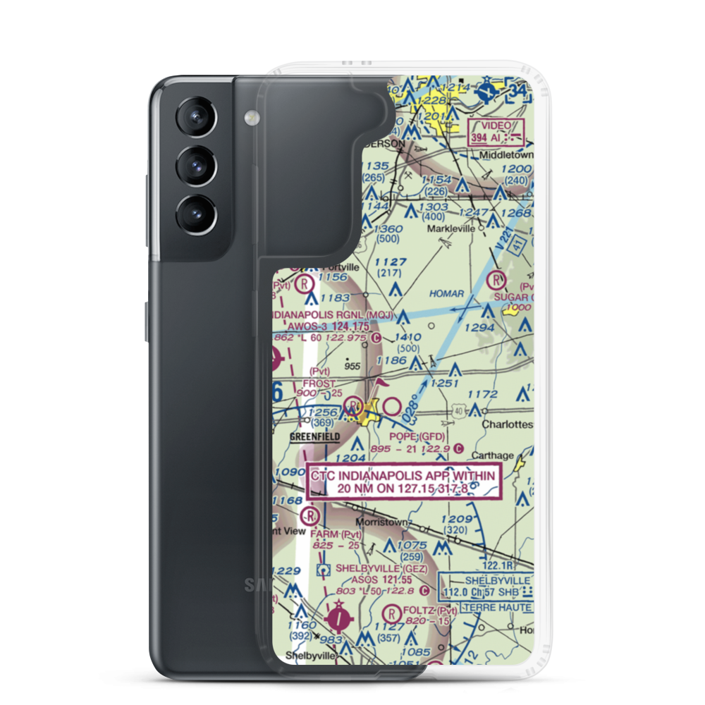 Ronnie Cole Airstrip (US-0319) VFR Sectional Samsung Case Samsung Galaxy S21 model shown