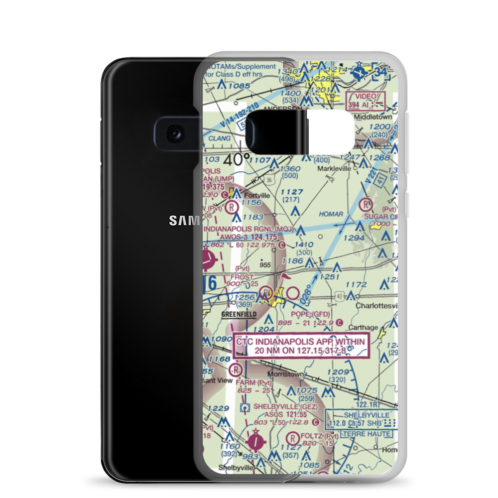 Ronnie Cole Airstrip (US-0319) VFR Sectional Samsung Case Samsung Galaxy S10e model shown