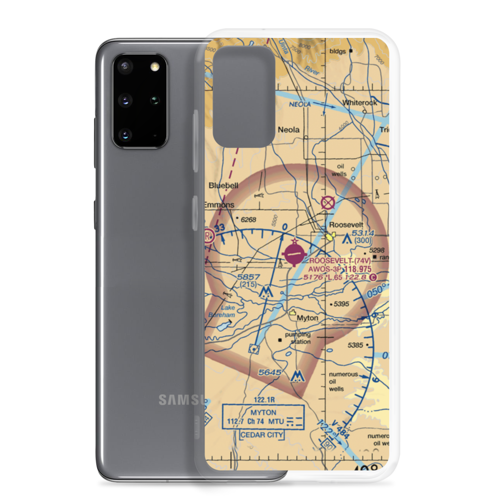 Roosevelt Municipal Airport (74V) VFR Sectional Samsung Case Samsung Galaxy S20 Plus model shown