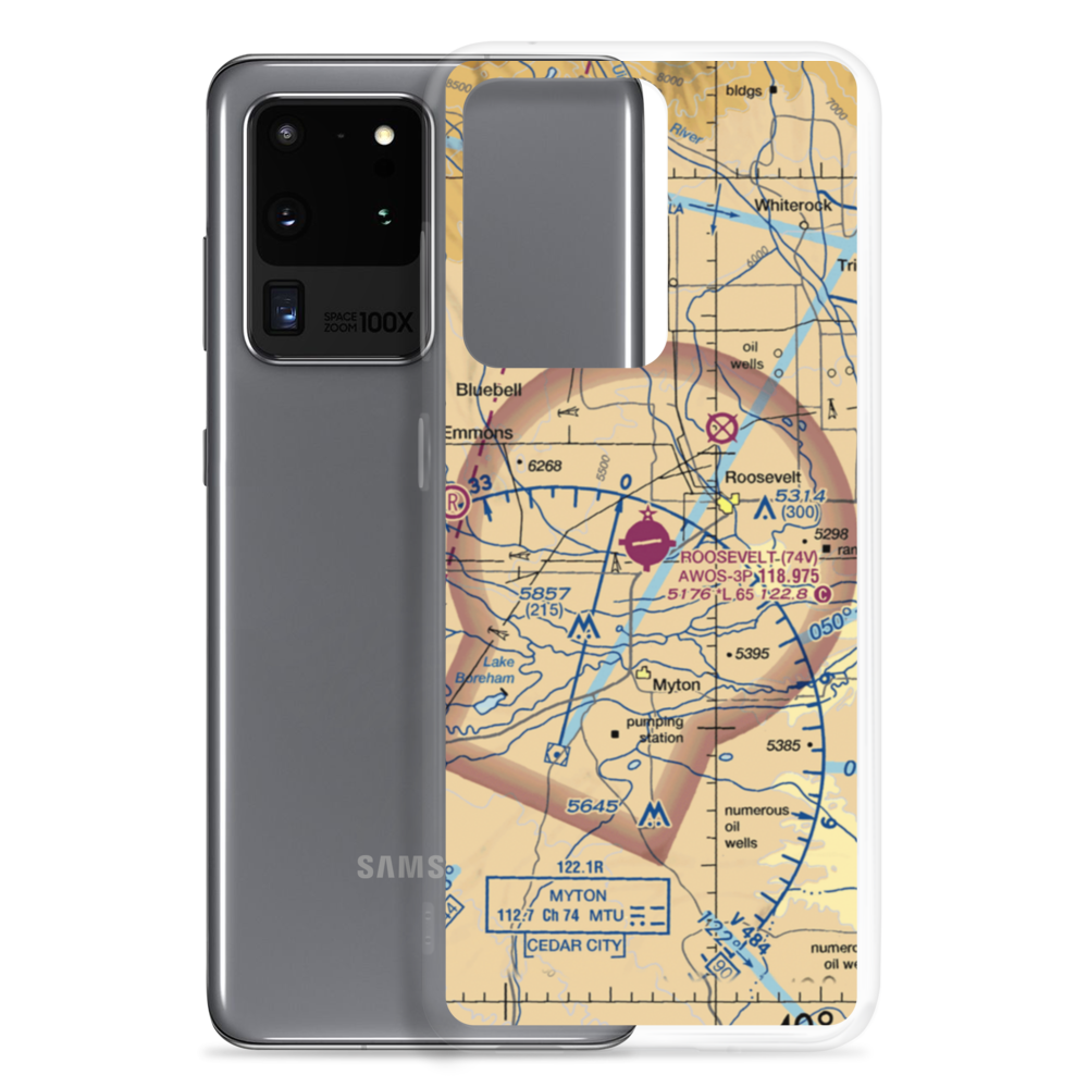 Roosevelt Municipal Airport (74V) VFR Sectional Samsung Case Samsung Galaxy S20 Ultra model shown