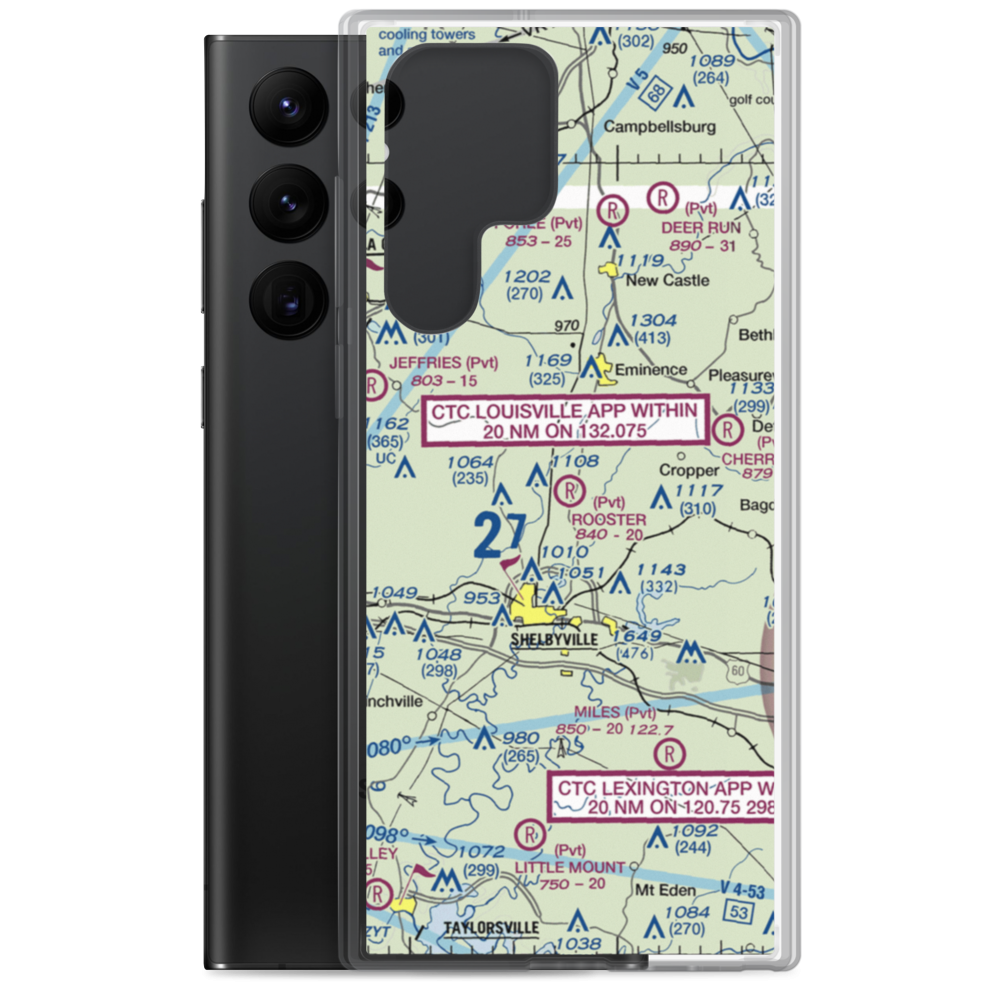 Rooster Field (40KY) VFR Sectional Samsung Case Samsung Galaxy S22 Ultra model shown