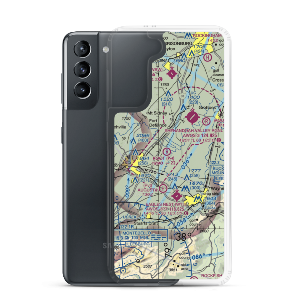 Root Field (82VA) VFR Sectional Samsung Case Samsung Galaxy S21 model shown