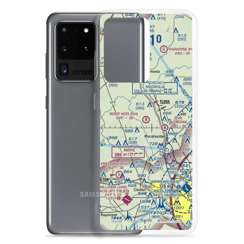 Root Hog Airport (3MS3) VFR Sectional Samsung Case Samsung Galaxy S20 Ultra model shown