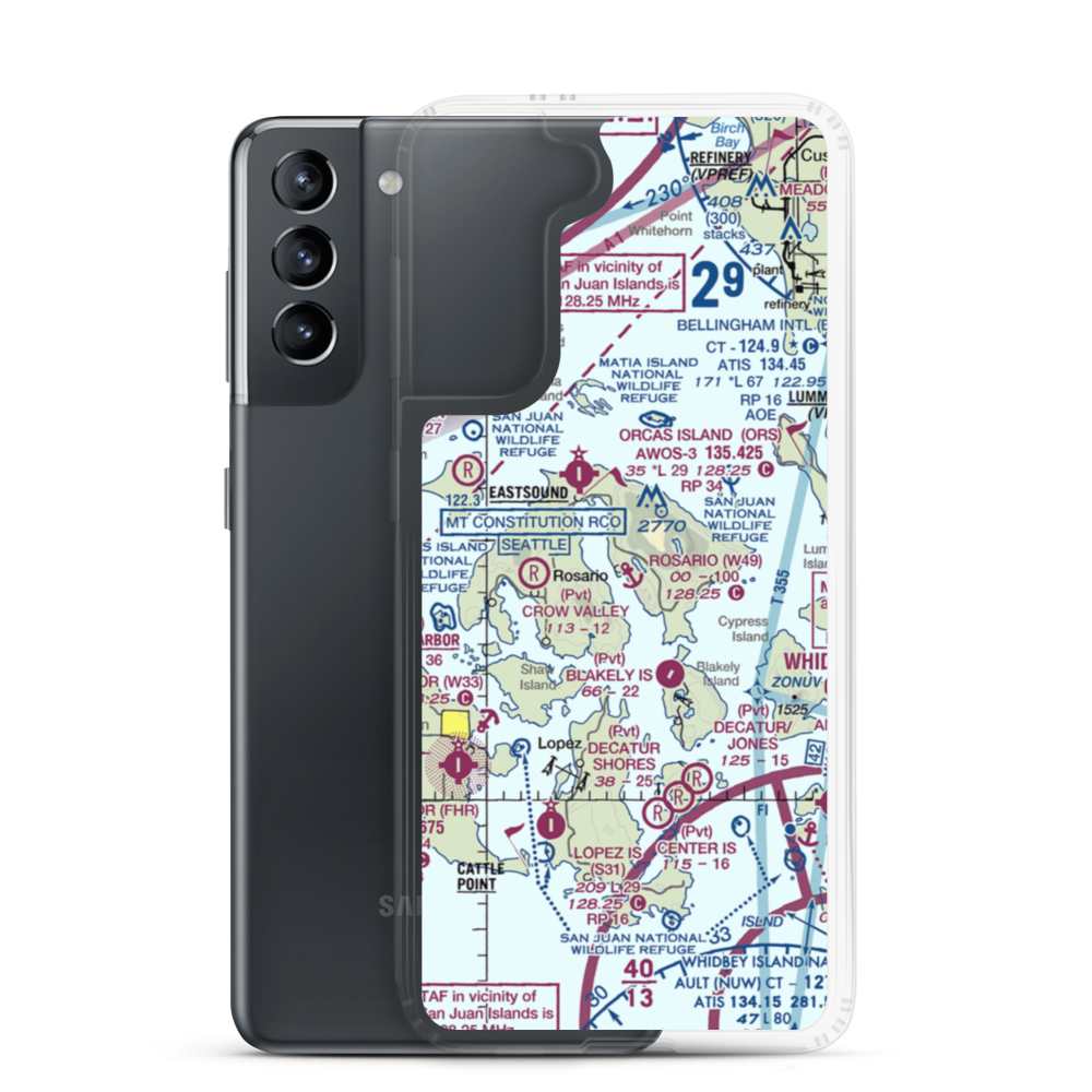 Rosario Seaplane Base (W49) VFR Sectional Samsung Case Samsung Galaxy S21 model shown