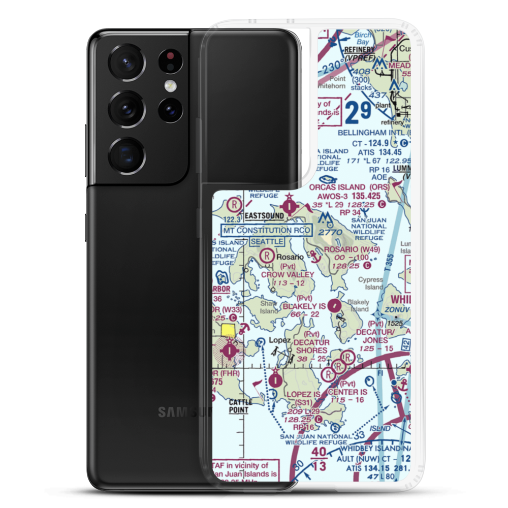 Rosario Seaplane Base (W49) VFR Sectional Samsung Case Samsung Galaxy S21 Ultra model shown