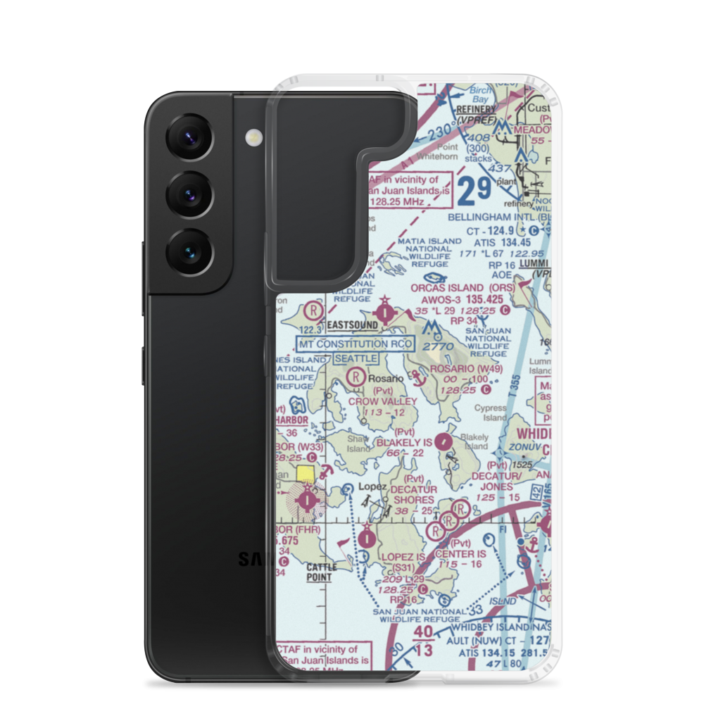 Rosario Seaplane Base (W49) VFR Sectional Samsung Case Samsung Galaxy S22 model shown