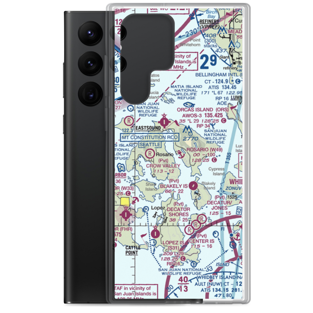 Rosario Seaplane Base (W49) VFR Sectional Samsung Case Samsung Galaxy S22 Ultra model shown