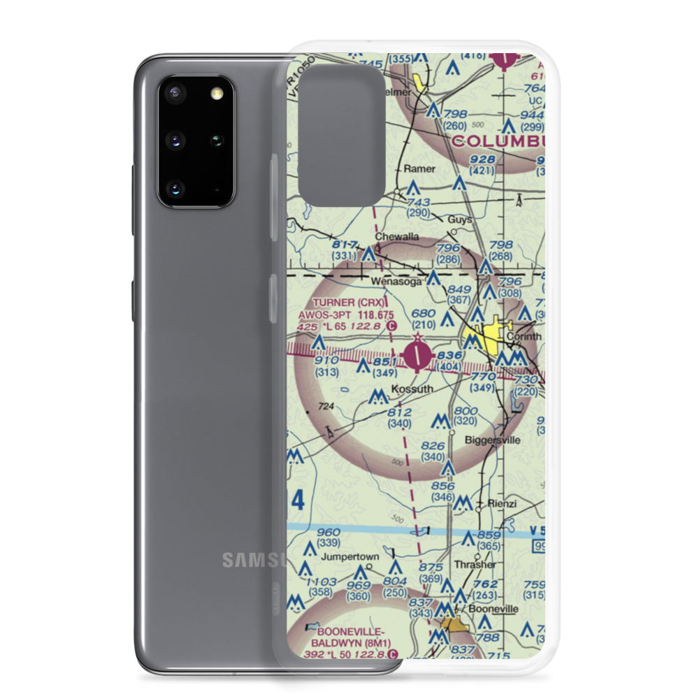 Roscoe Turner Airport (CRX) VFR Sectional Samsung Case Samsung Galaxy S20 Plus model shown