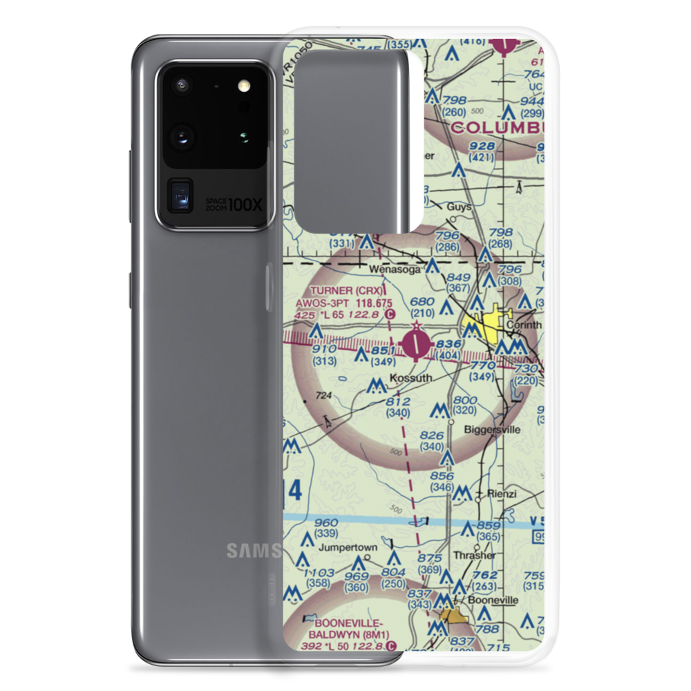 Roscoe Turner Airport (CRX) VFR Sectional Samsung Case Samsung Galaxy S20 Ultra model shown