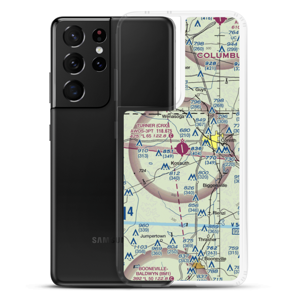 Roscoe Turner Airport (CRX) VFR Sectional Samsung Case Samsung Galaxy S21 Ultra model shown