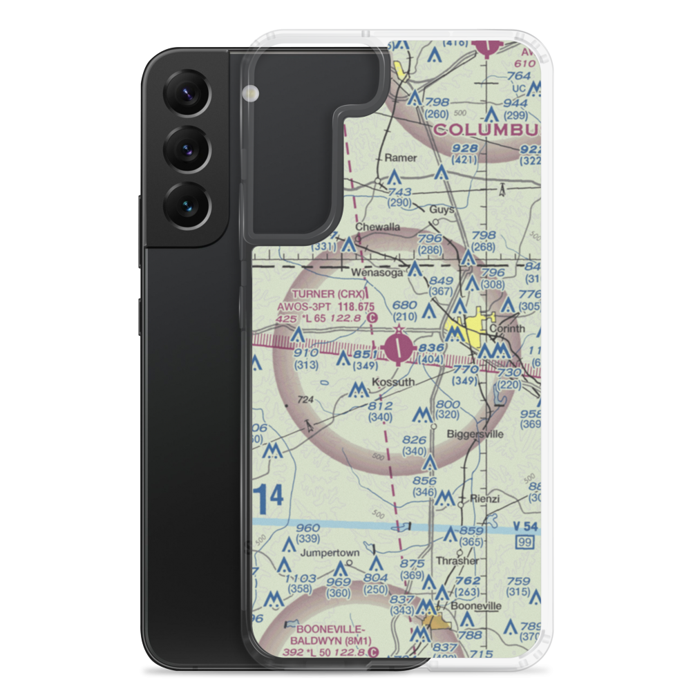 Roscoe Turner Airport (CRX) VFR Sectional Samsung Case Samsung Galaxy S22 Plus model shown