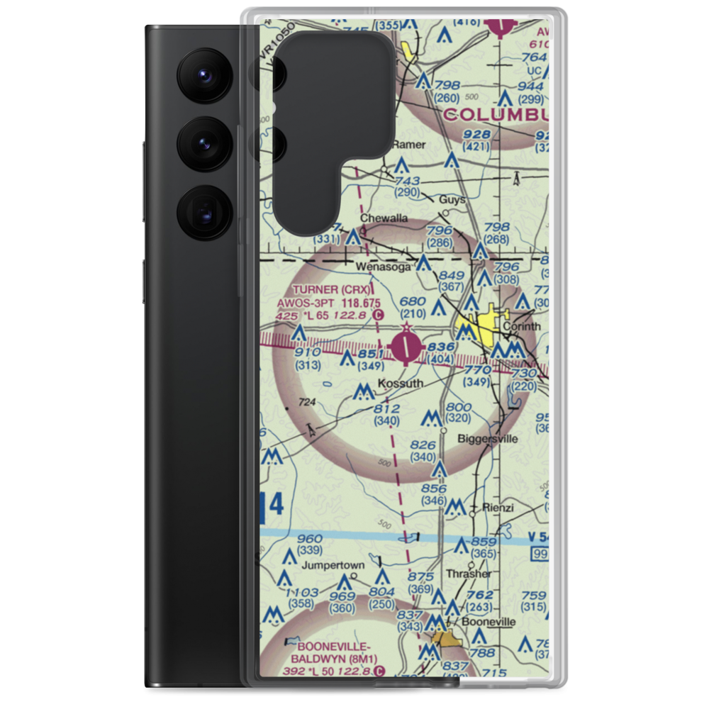 Roscoe Turner Airport (CRX) VFR Sectional Samsung Case Samsung Galaxy S22 Ultra model shown