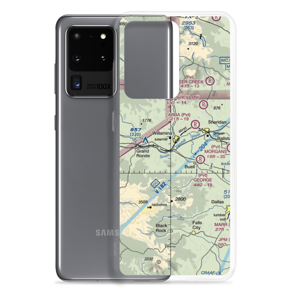 Roscoes Airport (OG26) VFR Sectional Samsung Case Samsung Galaxy S20 Ultra model shown