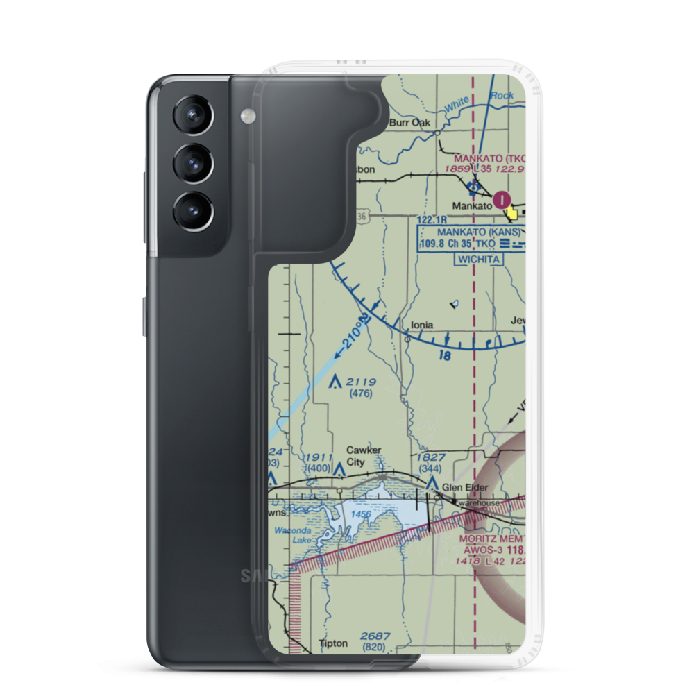 Rose Port Inc Airport (9KS4) VFR Sectional Samsung Case Samsung Galaxy S21 model shown