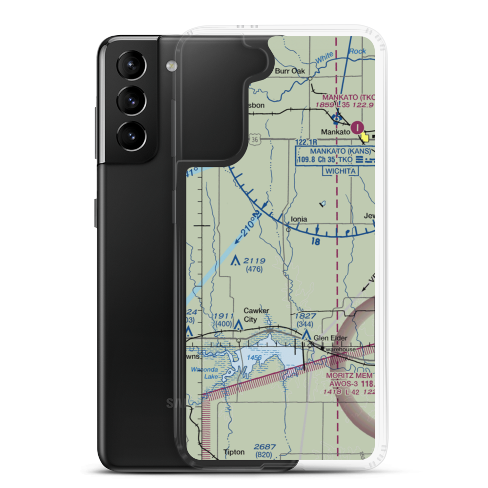 Rose Port Inc Airport (9KS4) VFR Sectional Samsung Case Samsung Galaxy S21 Plus model shown