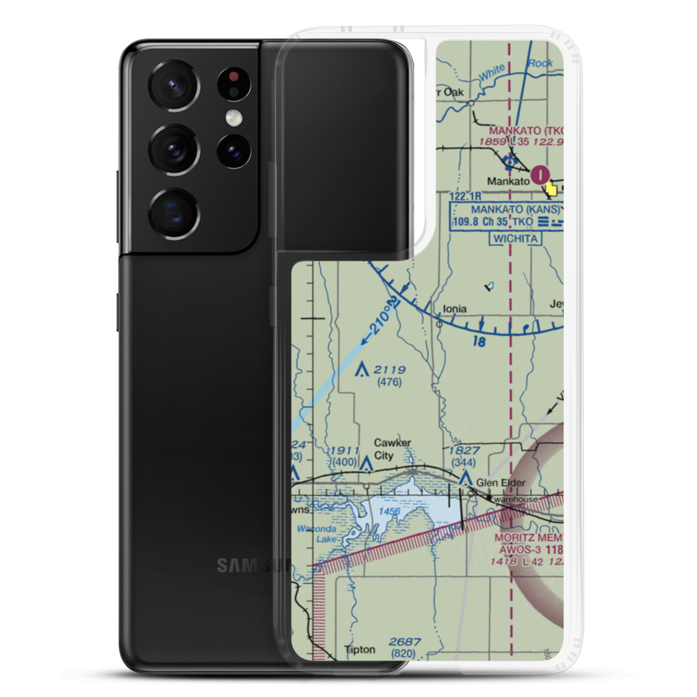 Rose Port Inc Airport (9KS4) VFR Sectional Samsung Case Samsung Galaxy S21 Ultra model shown