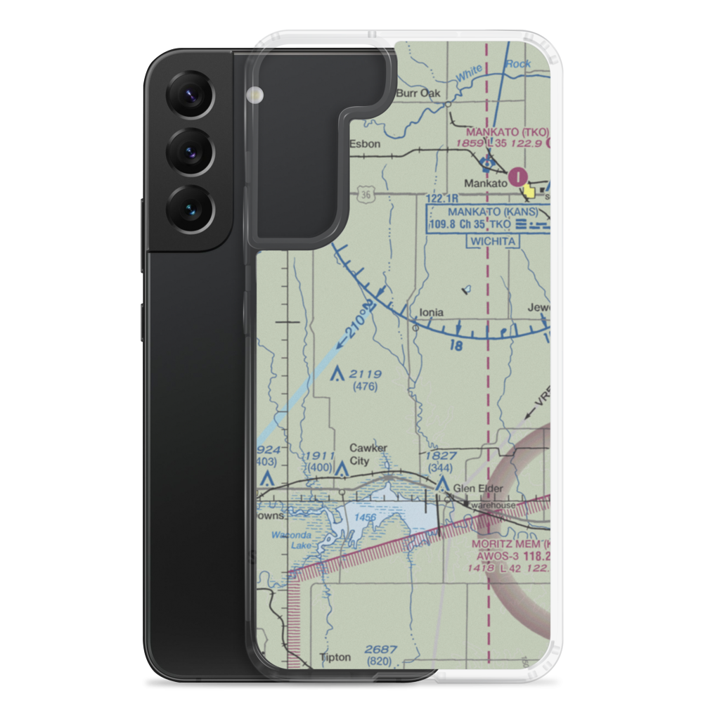 Rose Port Inc Airport (9KS4) VFR Sectional Samsung Case Samsung Galaxy S22 Plus model shown